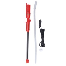 Portable Transfer Pump Electric Car Liquid Transfer Hand Pump for Oil Fuel Liquid Diesel DC12V Red