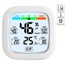infactory Combination thermometer: digital hygrometer and thermometer with trend display and comfort index (humidity meter, hydrometer, souvenir)