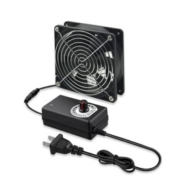 YOWEE BREEZE 120 mm x 38 mm Computer Fan Small Brushless Cooling Fan, AC 100V - 240V Speed Control Fan, for Cabinet Computer Case Chassis Router Receiver Server Workstation Amplifier Pet Box Cooling