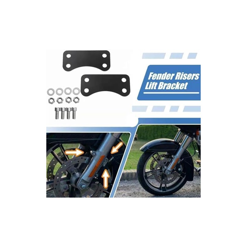 Front 21'' Wheel Fender Risers/Lift Brackets Adapter Set for 2014-2025