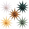 BestoFun 5 PCS 12-Pointed Sage Green Paper Star Lanterns Hanging