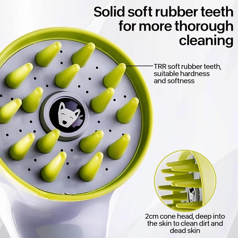 Pet Dog Grooming Shower Head with Massage Brush Functionality and