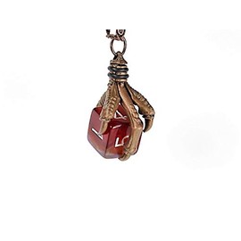 Chessex Pendant Old Copper Finish Blade Claw, Dice Holder Necklace with D6 Dice