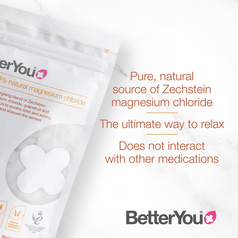 BetterYou Revive Bath Flakes, Blend of Pure Zechstein Magnesium Chloride