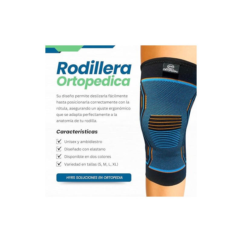HYRS Rodillera Elástica Antideslizante Compresión Ejercicio Unisex Azul TCH