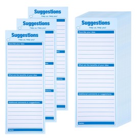 Uniclife 200 Sheets Suggestion Cards, Comment Cards for Suggestion Box Drop Box, Blank Feedback Complaint Improvement Forms for Customers Guests Business Restaurants Office, 8.1" x 3.1"