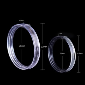 200 Pack Coin Capsule, 25mm and 30mm Coin Holder Capsules, Clear Plastic Coin Collection Box, Round