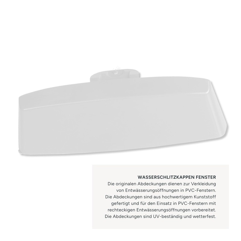 Estika Window Water Slot Caps, Pack of 25, White, 36