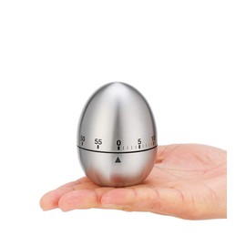 Egg Timer Wind up Timer Kitchen Timer Cooking Timer Reminder Timer Mechanical Reminder Cute Timer Mechanical Rotating Alarm with 60 Minutes for Cooking (Silver)