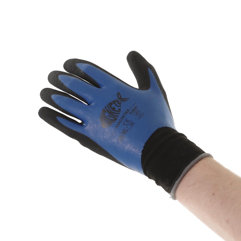 Magnetar Waterproof Gloves XL - Non-Slip Grip - Black and