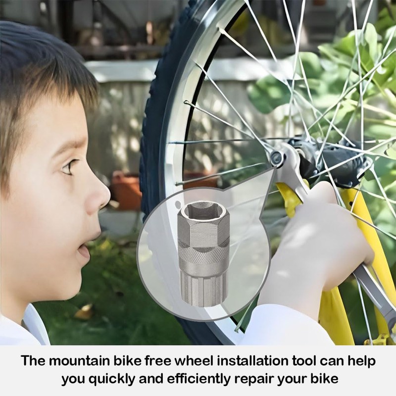 Cassette Removal Tool, Carbon Steel Freewheel Lockring Tool for 6-11