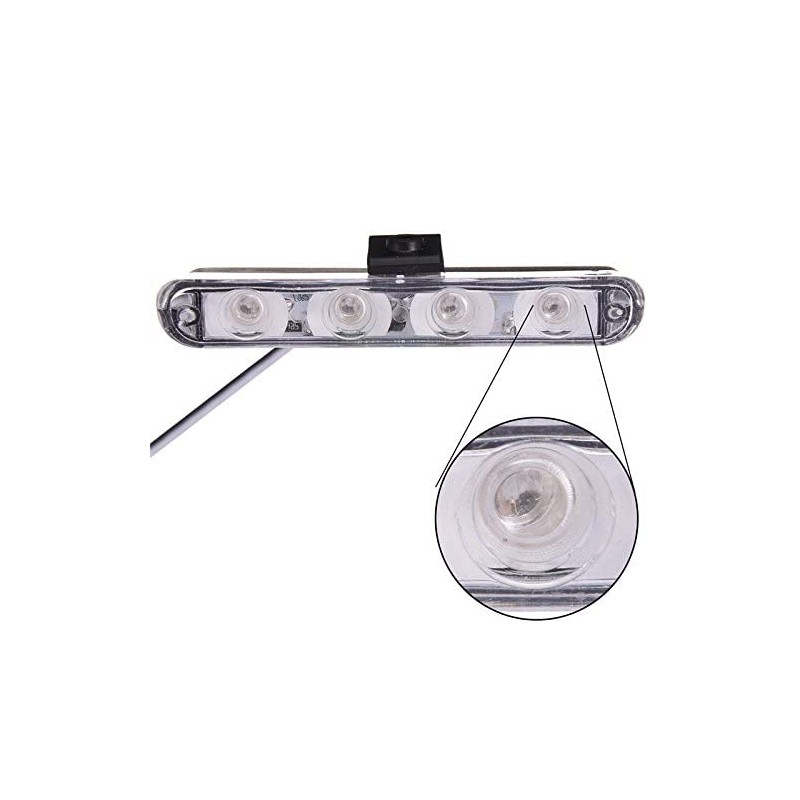 XTAUTO Car 16 LED Red & Blue Police Strobe Flash