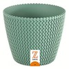 Zanvic Flowerpot splofy 2, Effect Knitted Fabric, 16 cm, Mint,