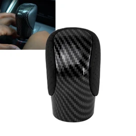 RYANSTAR RACING Carbon Fiber Gear Shift Knob Compatible with Lexus ES,GX, is, NX, RX - Black Leather Shifter Compatible with Models 200t, 300, 350, 450h, 450hL, 350L, IS250