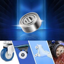 A ABSOPRO MR62ZZ 2 x 6 x 2.5 mm Mini Ball Bearings Bearing Steel Double Metal Shielding Silver Tone Pack of 10