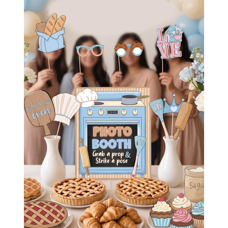 36PCS Bun in the Oven Baby Shower Decorations, Baking Party