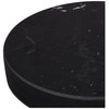 Black Marble 8" Wide x 1" High Round Pedestal Lamp