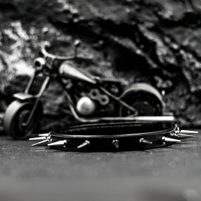 BaBakiak Spiky Leather Headband Punk, Emo Headband for Women, Spiked