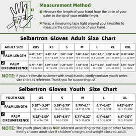 Seibertron Pro 3.0 Elite Ultra-Stick Sports American Football Receiver Gloves for Youth and Adult