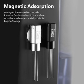 Magnetic Espresso Stirrer Tool - WDT Espresso Distribution Tool with 6 Stainless Steel Needles,Coffee Stirrer Tool for Barista (Purple)