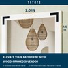 TETOTE White Wooden Mirror for Bathroom Vanity 30 x 36