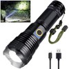 BengMxj Rechargeable LED Flashlights,990000 High Lumens Tactical Flashlight with Zoomable