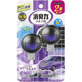 Shoshu-Riki Car Clip Type Car White Musk Scent 2-Piece Set Car Deodorizer Deodorizing Air Freshener