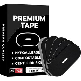 Black Gentle Comfort Tape 30 Pack, Skin Friendly Adhesive Cotton Tape for Outdoor Sports