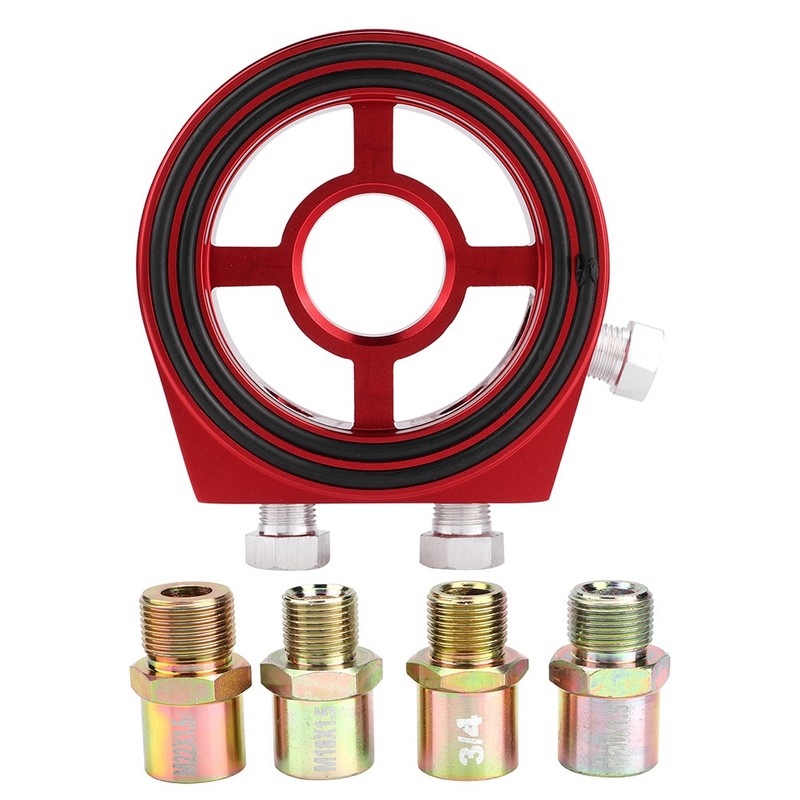 Aluminum Alloy Universal Oil Filter Temperature Cooler Gauge Sandwich Plate