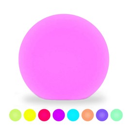 Hathdia 8-Inch LED Ball Light, Multi-Color Rechargeable Night Lights Waterproof Dimmable Mood Lamp with Remote for Home Garden Patio Party Bar Decors
