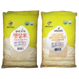 McCabe Organic Rice 12 Lbs Bundle (White Rice + Brown Rice), USDA Certified Organic, CCOF Certified(California Certified Organic Farmers), Product of USA