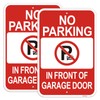 2 PC Large No Parking in Front of Garage Door
