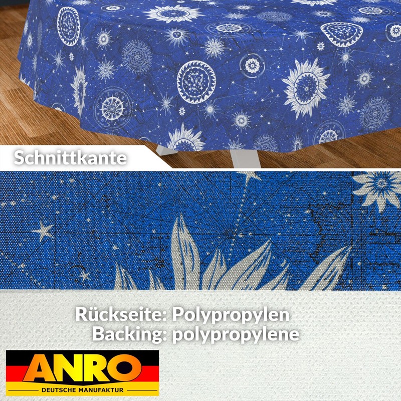 ANRO Oilcloth Tablecloth Washable Oilcloth Garden Tablecloth Outdoor Indoor Oval