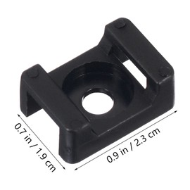 iplusmile 100pcs Cable Tie Mounts Saddle Shape Zip Tie Holders for Organizing Computer and Tv Cables Lightweight and Portable for Use