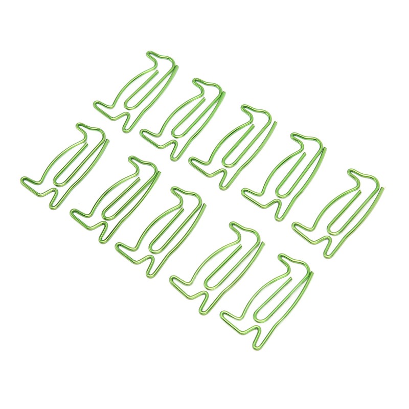 100Pcs Paper Clips Cute Unique Penguin Shape Electroplating Process Lightweight