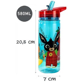 CARTOON Bing Tritan Water Bottle with Foldable Spout Kids Bottle 580ml BPA Free