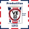 16Pcs Union Jack Flags Paper Cups for 2025 VE Day