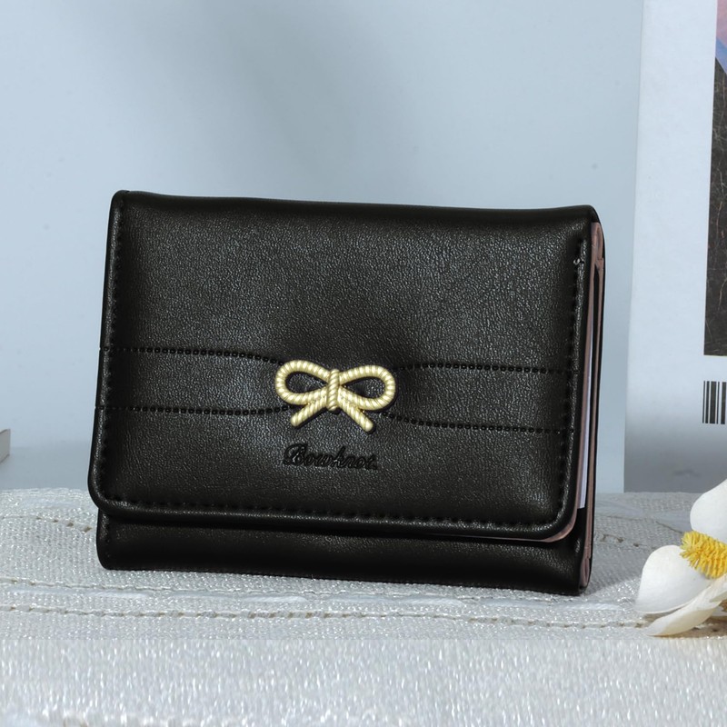 KUANG! Women Fashion Wallets Girls Cute Bow Small Wallet Aesthetic