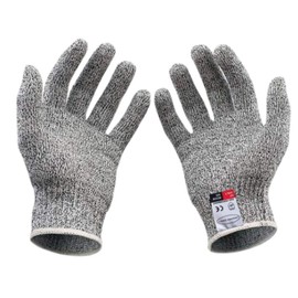 Fukufuku Blade-Resistant Gloves for Work, Work Gloves, Anti-Cut Gloves, Anti-Slip, Cut-Resistant, Disaster Prevention, Cutlery, Cooking Level 5 Safety Protection, Left & Right Set for Children and