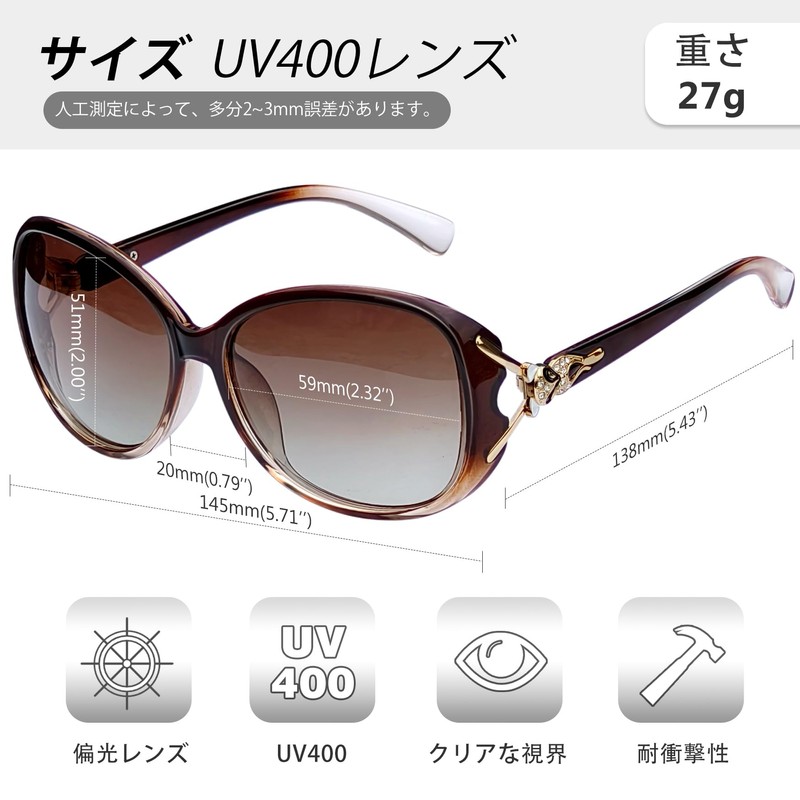 MAIVARDAY Women's Sunglasses, UV 400, Polarized, UV Protection, Small Face