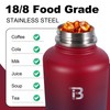 TOPBADE Half Gallon Insulated Water Bottle with Paracord Handle, 64oz