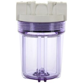 Hydronix HX-HF3-5CLWH12 5" Housing Rib Cap for RO & Filtration Systems, 1/2" Ports, 1 Count (Pack of 1), Clear/White