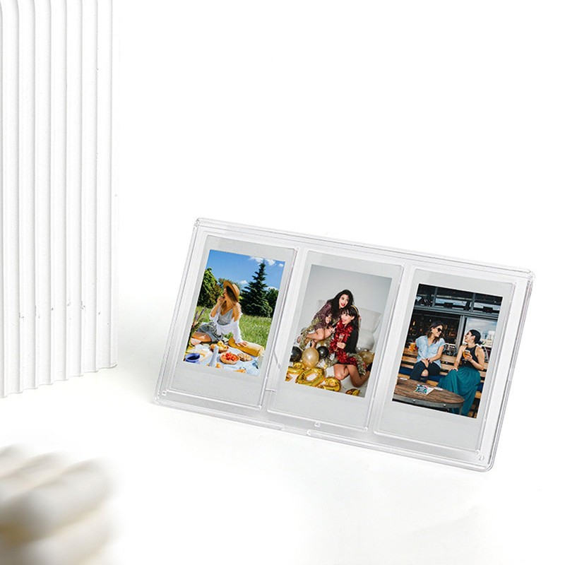 Small Polaroids Picture Frame for Photos, 3 Inch Transparent 3