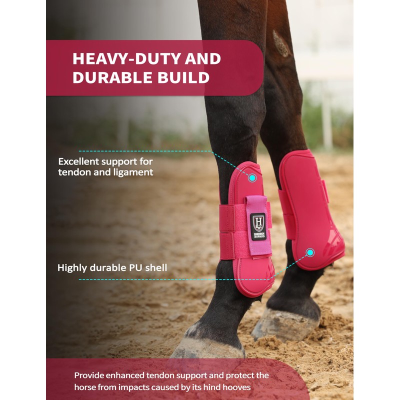 Harrison Howard Horse Tendon Boots Open Front/Fetlock Boot for Horse