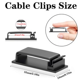 SZFUDIGO Cable holder, cable organiser, cable management, desk cable management, cable holder, desk, cable management cable organiser, cable clips management under desk, 39 pieces