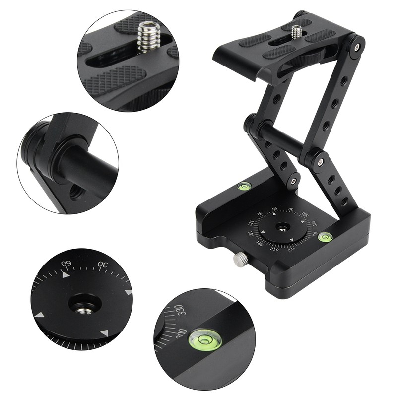 ADAI Folding Z Flex Tilt Pan Head Tripod Ballhead Quick