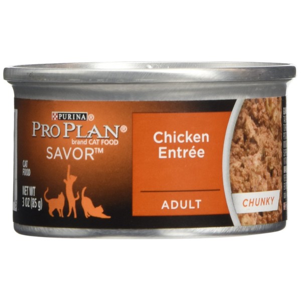 Purina Pro Plan Npu11185 Canned Adult Chicken Entree Cat Food, 3 Oz