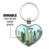 Chicago Hancock Building Willis Tower Cloud Gate Bean Keychain Heart
