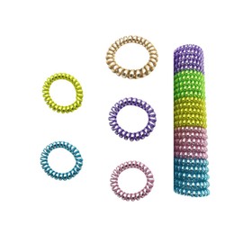 GYWHOOFT 20 Pcs Spiral Hair Ties for Women, Waterproof Ponytail Holders for Teens,Stylish Phone Cord Hair Ties & Hair Coils for Girls,Coil Hair Ties for Women and Girls Teens