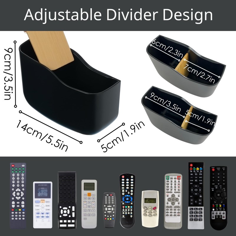 LINFIDITE 2 Pack Adhesive TV Remote Control Holder Wall Mount